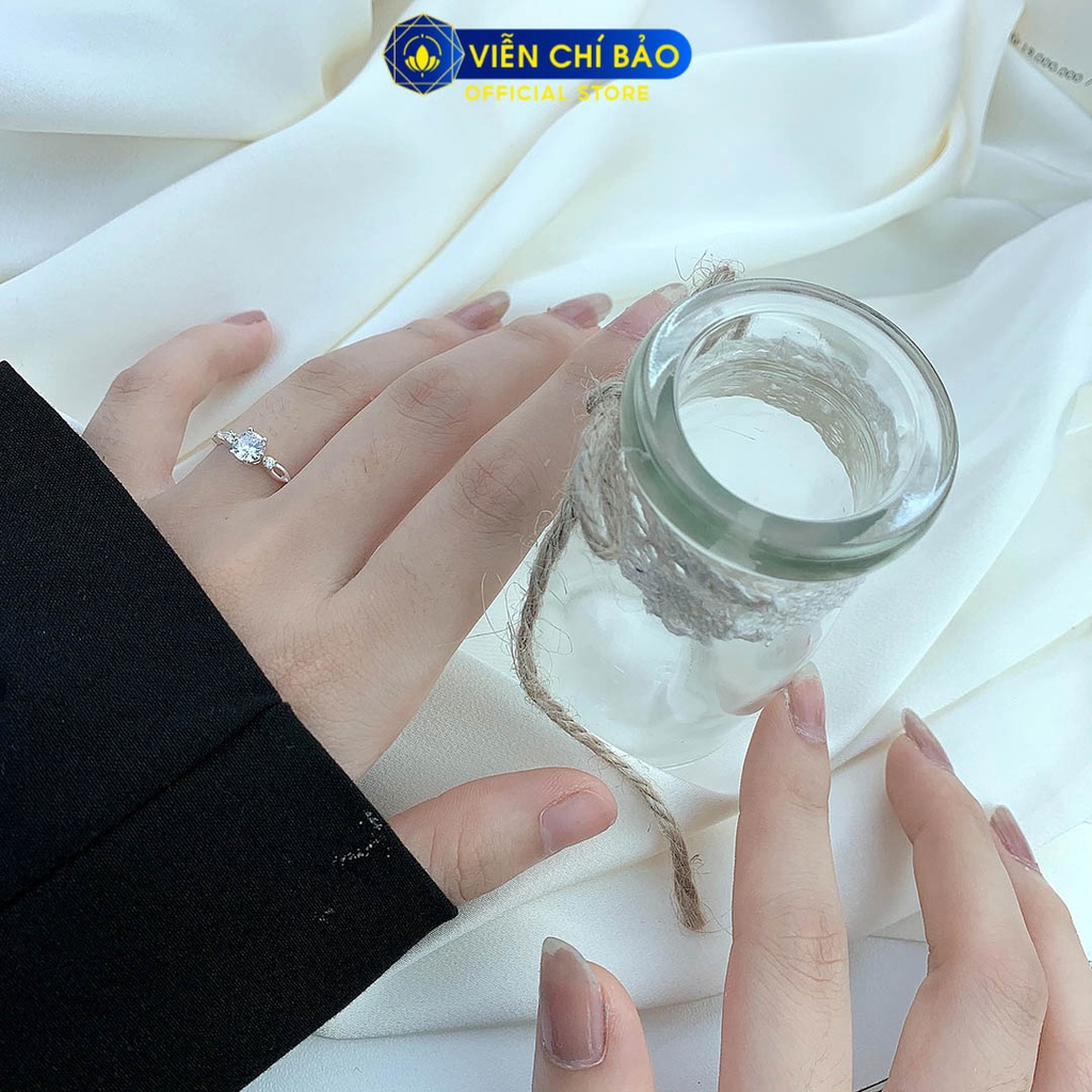 Nhẫn bạc nữ xoắn Ela chất liệu bạc 925 thời trang phụ kiện trang sức Viễn Chí Bảo N400878