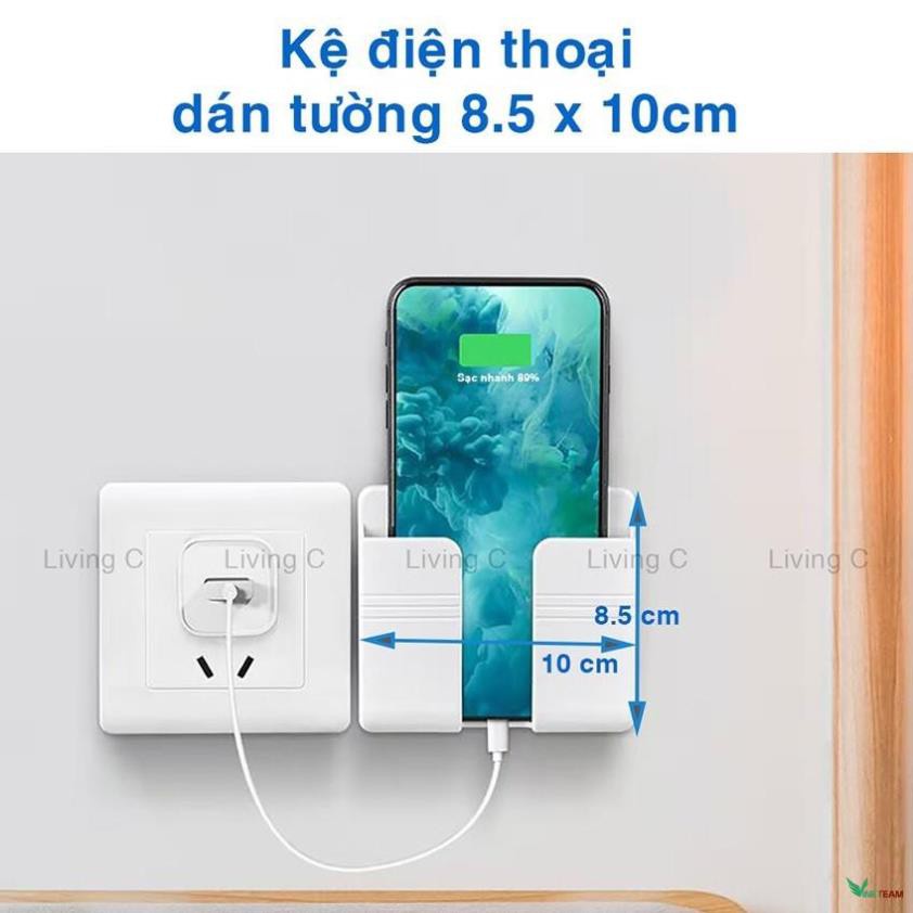 Combo 3 chiếc Giá đỡ DÁN tường tiện ích, đỡ điện thoại khi sạc, đỡ điều khiển tivi... -dc4496