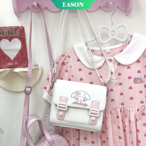 Sanrio Túi Đeo Chéo Vai Bằng PU Hình Cinnamoroll Và Kuromi Đáng Yêu Thiết Kế Thời Trang Đơn Giản