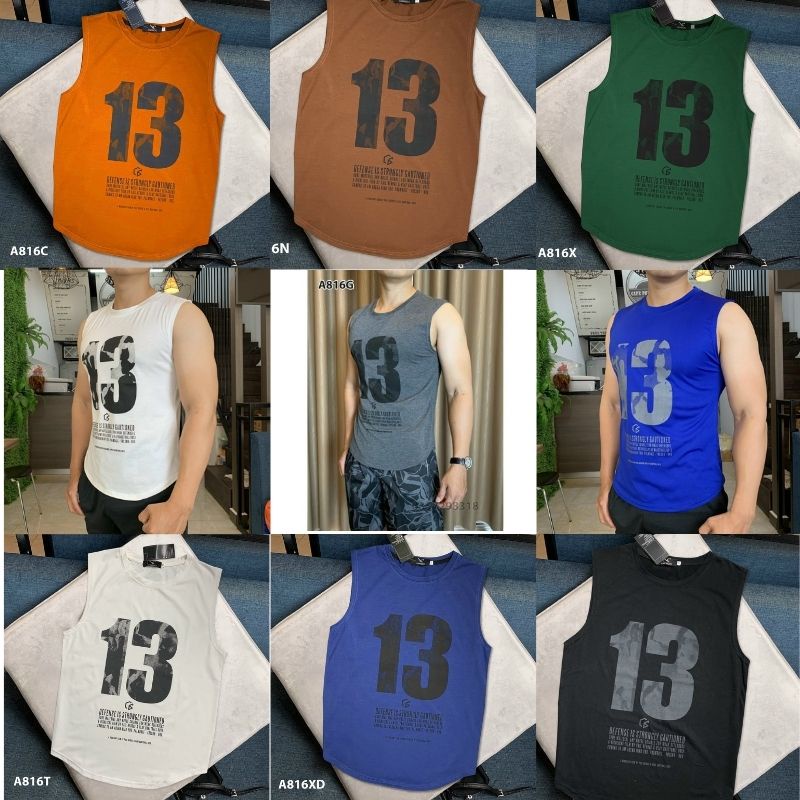Áo thun ba lỗ nam tanktop chuẩn gym mặc nhà dạo phố chất thể thao nhiều màu thoáng mát
