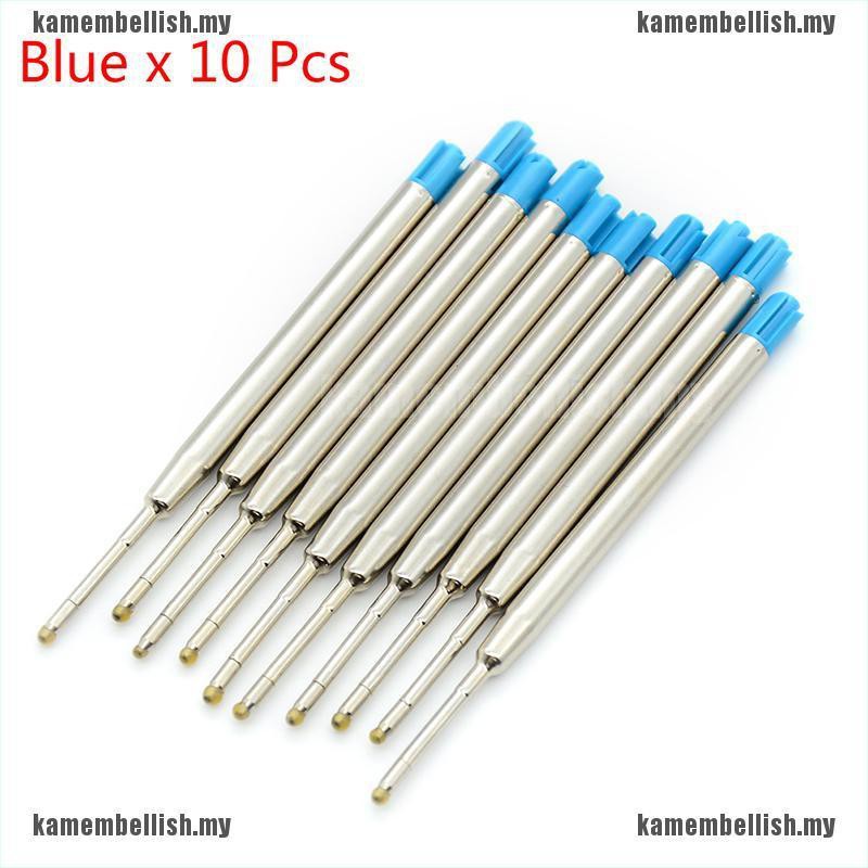 Set 10 ruột bút bi xanh dương ngòi 1.0mm chuyên dụng cao cấp