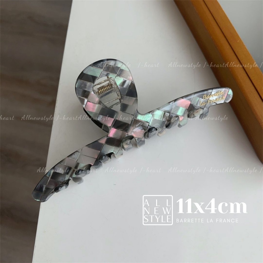 Barrette la France kẹp càng cua Allnewstyle cô gái Pháp xà cừ xám