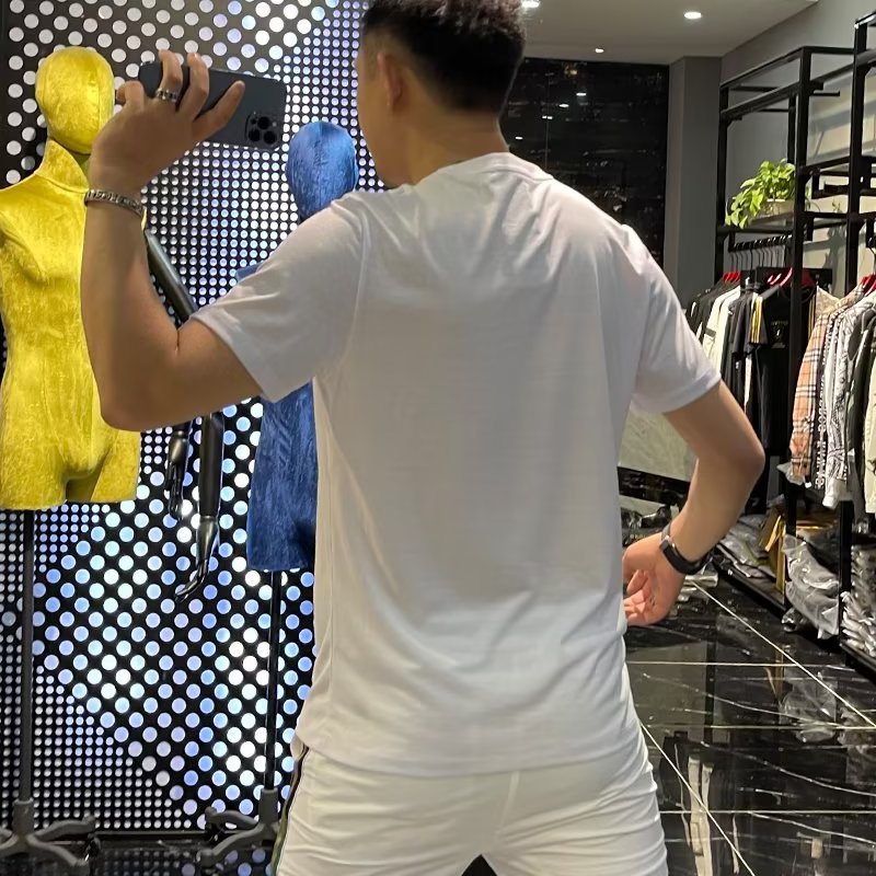 Áo Thun Tay Ngắn Cổ Tròn Họa Tiết Da Báo Đính Đá Thời Trang Mùa Hè Phong Cách Âu Mỹ Mới