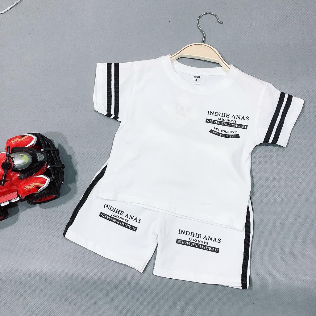 Bộ Quần Áo Bé Trai Chuột Lắc Store Chất Cotton 4 Chiều Mềm Mại Màu Trắng Đen