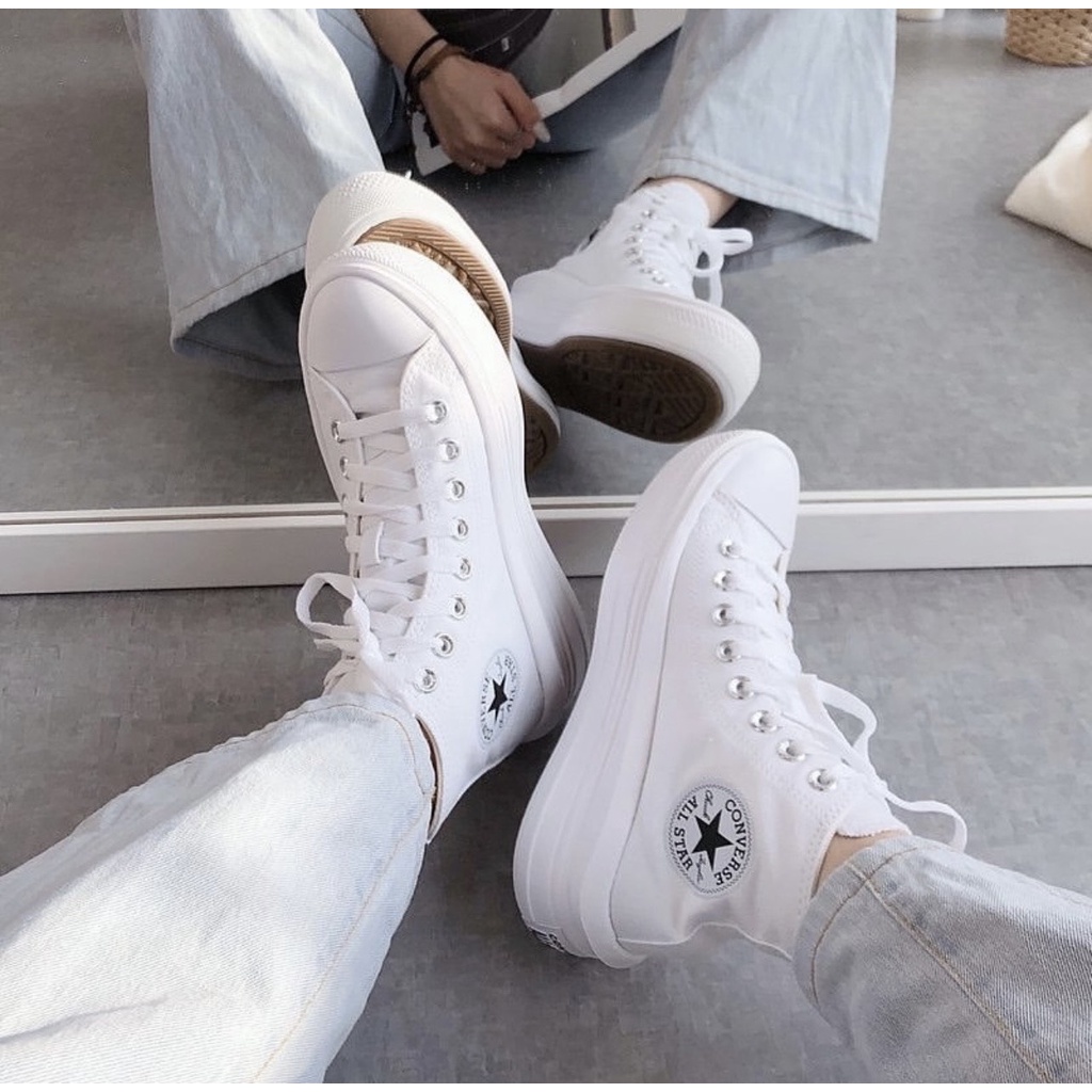 [ CHINH HANG ]  Conversee star move trắng cao cổ (MTC)