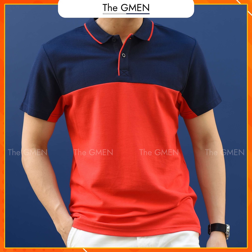 Áo Polo nam The GMEN Mix Color Polo Shirt thiết kế 2 màu tương phản ấn tượng