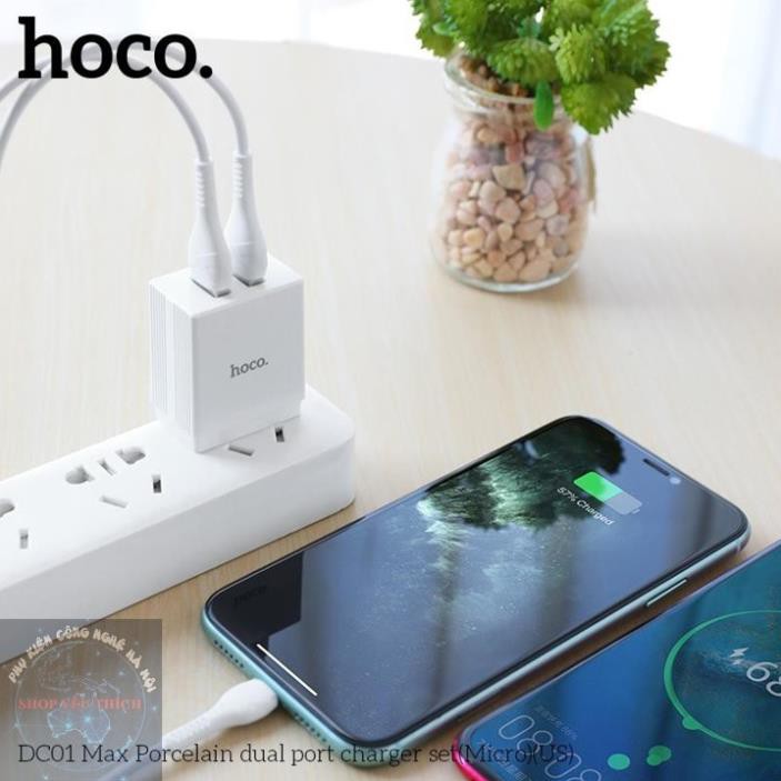 [FREESHIP] BỘ CÁP SẠC SIÊU NHANH - Củ Sạc Nhanh 2 Cổng DC01 Max Và Cáp Micro USB - PHỤ KIỆN CÔNG NGHỆ HÀ NỘI-40002