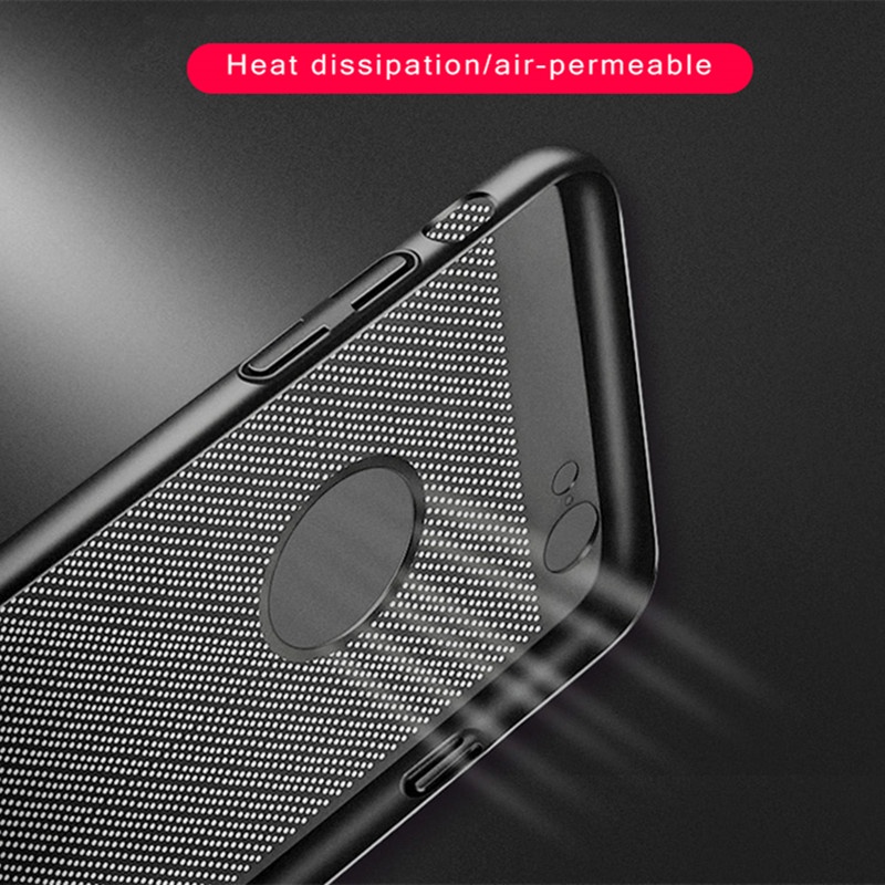 Ốp Điện Thoại Cứng Siêu Mỏng Dạng Lưới Tản Nhiệt Cho iPhone 5/5s/6/6s/6s Plus/7/7 Plus
