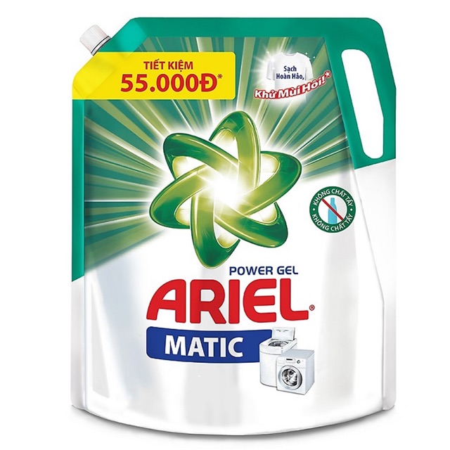 Nước Giặt Ariel Matic Đậm Đặc Dạng Túi 2.4 Kg