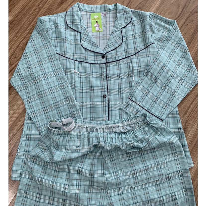 [SIZE 40-77kg] Bộ Đồ Bầu &amp; Sau Sinh Pizama Có Khóa Bé Ty HANNA Vải Lụa Cao Cấp Co Dãn Không Xù Thoáng Mát Thoải Mái Có T