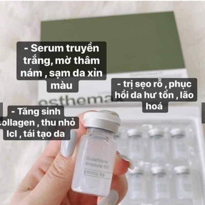 Tế bào gốc truyền trắng glutathione esthemax chính hãng hàn quốc