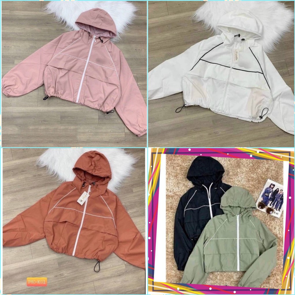 Áo Khoác Gió Nữ, Áo Khoác Dù Form Lửng 2 lớp cá tính M0056