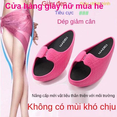 Giày giảm cân Nhật Bản, chân gầy, bập bênh, chỉnh thắt lưng, gót tiêu âm, dép quai hậu và lê, mùa hè điêu khắ