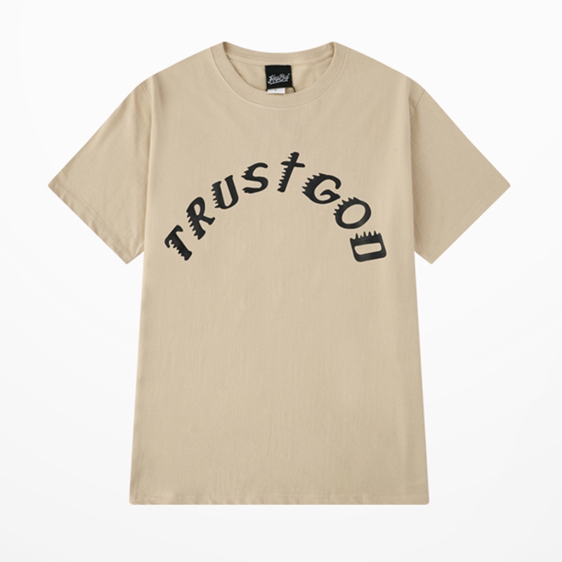 Áo thun tay lỡ nam nữ, áo phông unisex form rộng chất cotton mát mịn thấm hút mồ hôi TRUST GOD