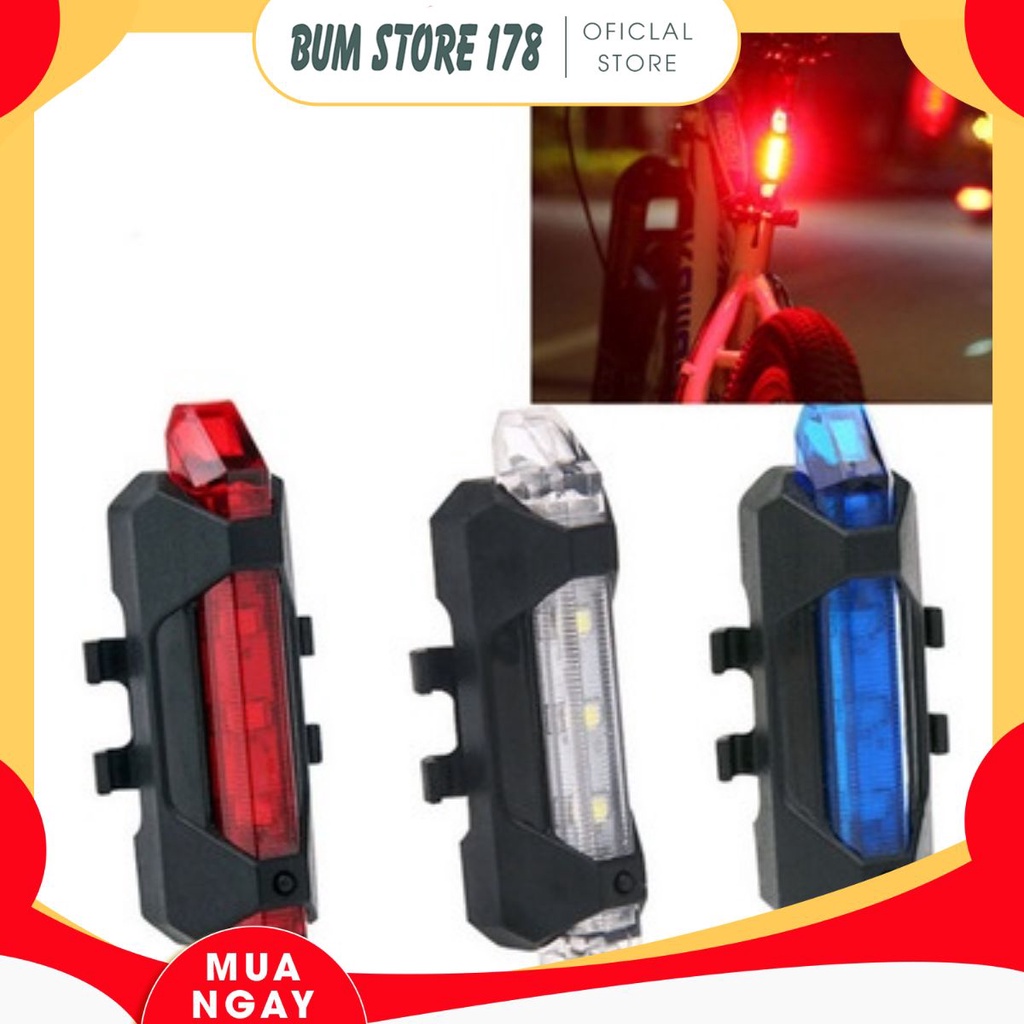 Đèn LED tín hiệu gắn phía sau đuôi xe đạp chuyên dụng tiện lợi