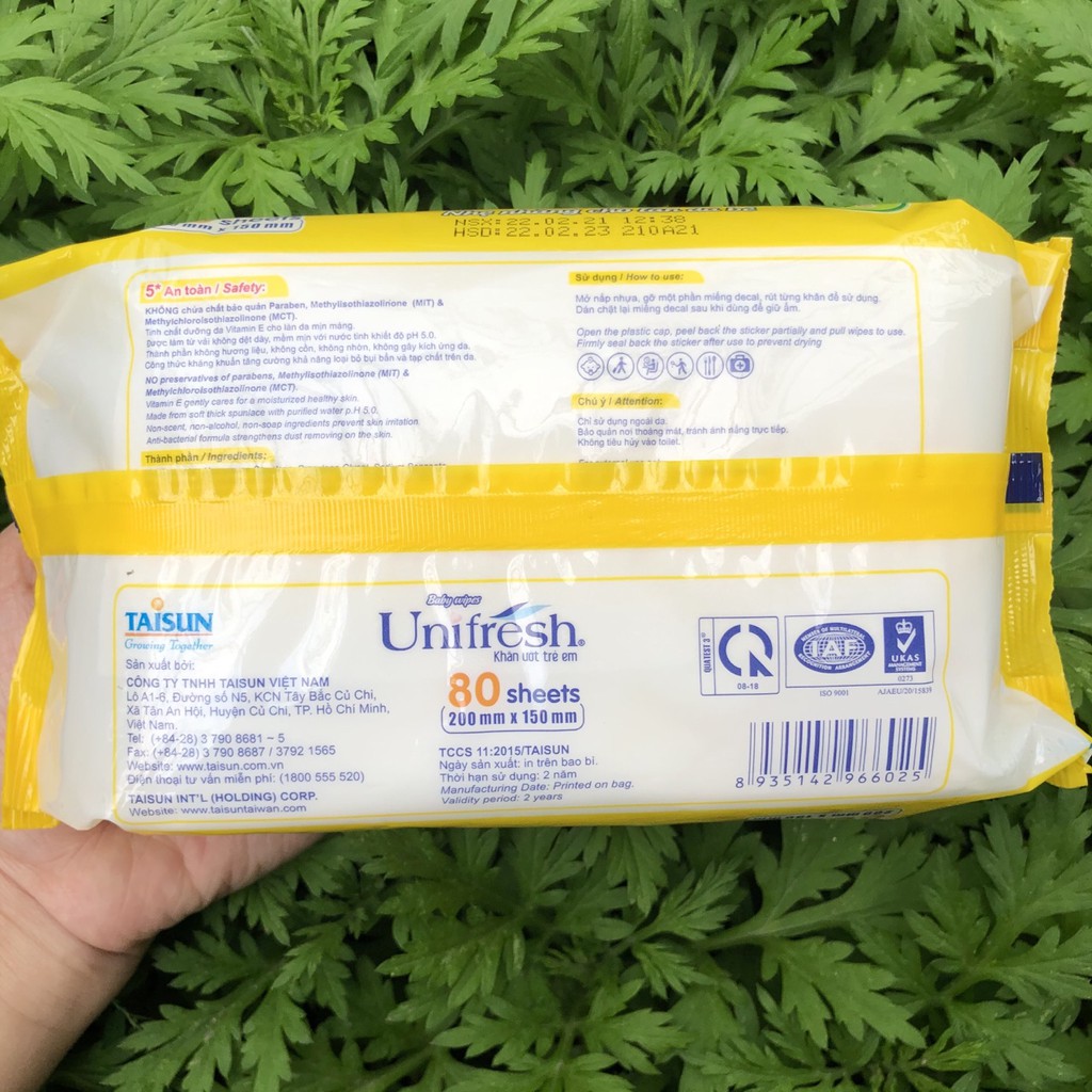 Khăn giấy ướt Unifresh 80 miếng