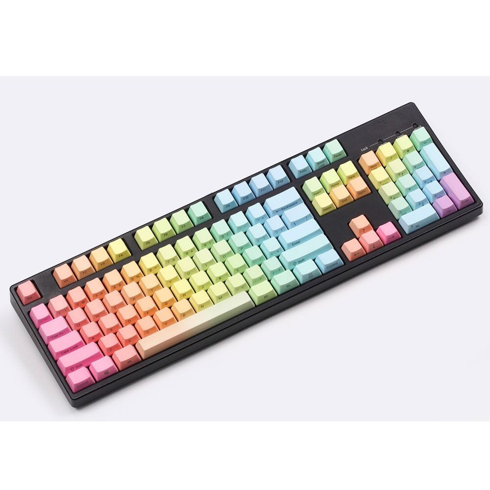 Set keycap Rainbow thick PBT Ninja và Intop PBT doubleshot 108 led phím cho bàn phím cơ