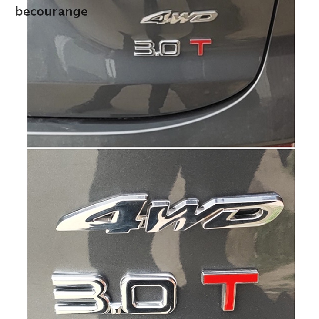 Miếng dán trang trí xe hơi bằng hợp kim kẽm hình logo 3d V6 V8 4WD