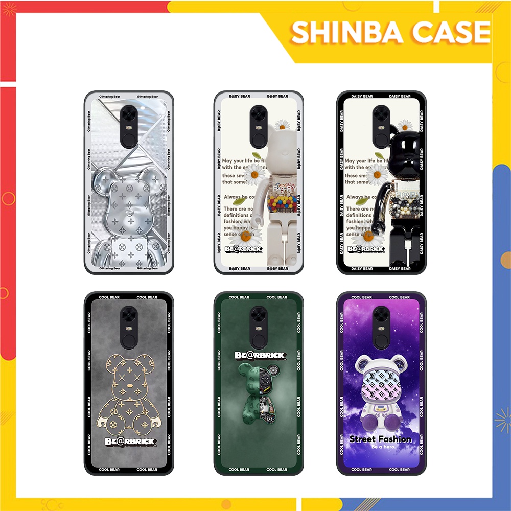 Ốp lưng Xiaomi Redmi Note 4/Note 4X/Redmi 5/Redmi 5 Plus bear brick, ốp điện thoại in hình 3D phong cách, thời trang