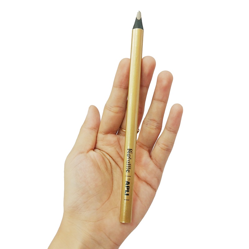 Bút Chì Jumbo Vàng Kim Metallic - APLI 17510 (Giá Bán/ 1 Cây)