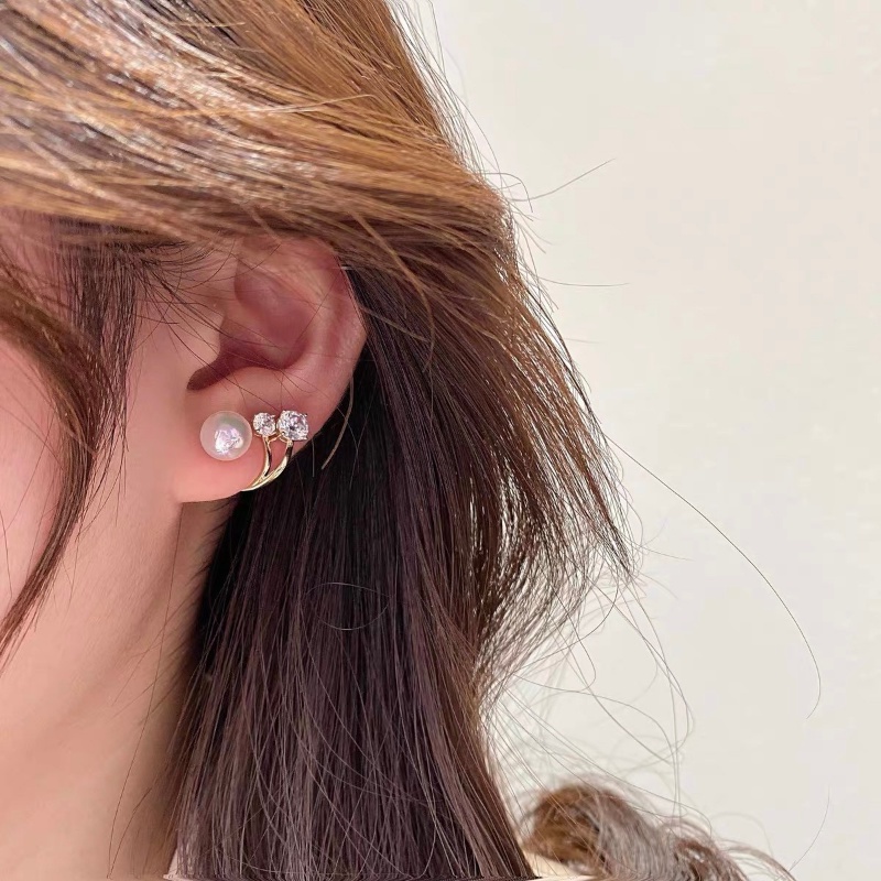 1 Đôi Bông Tai Ngọc Trai Ji Thời Trang Hàn Quốc Dành Cho Nữ