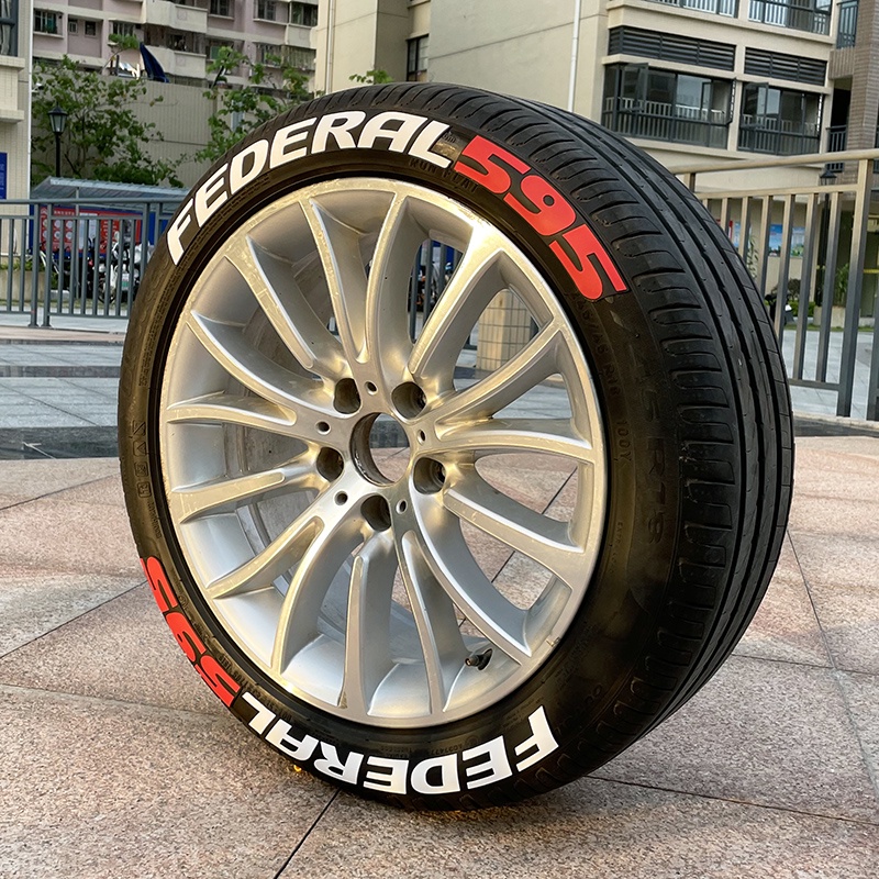 1 Bộ Sticker 595 Dán Lốp Xe Hơi Xe Máy Hình Chữ Cái Trang Trí