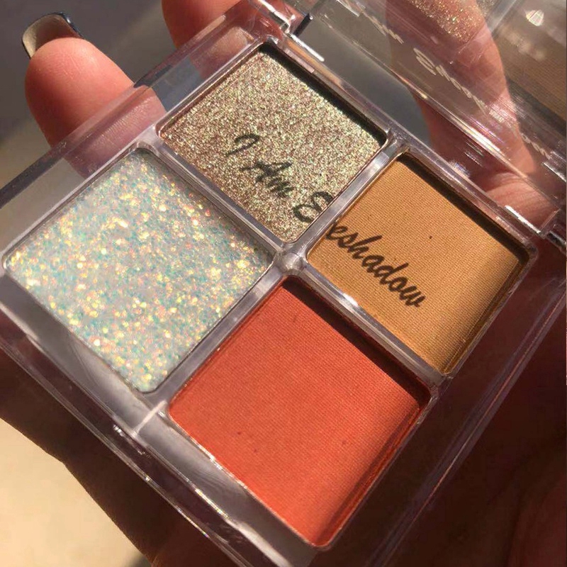 Bảng phấn mắt 4 màu lấp lánh nổi bật độc đáo