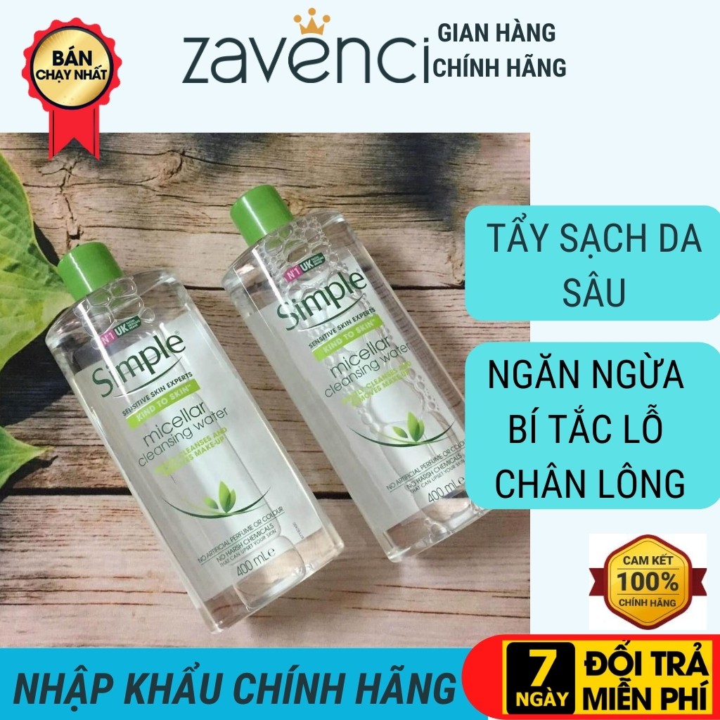 Nước tẩy trang Simple Kind to Skin Micellar Cleansing Water mọi loại da 200ml - ZAVENCI Official | BigBuy360 - bigbuy360.vn