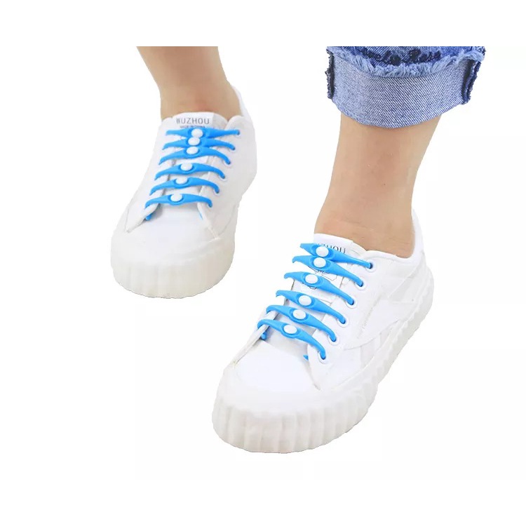 Dây giày V-tie silicon chống thấm đàn hồi thông minh cho giày thể thao, bạn sẽ không bao giờ phải buộc dây giày