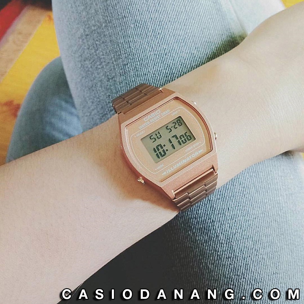 Đồng hồ nữ dây kim loại Casio chính hãng Anh Khuê B640WC-5ADF (35mm)