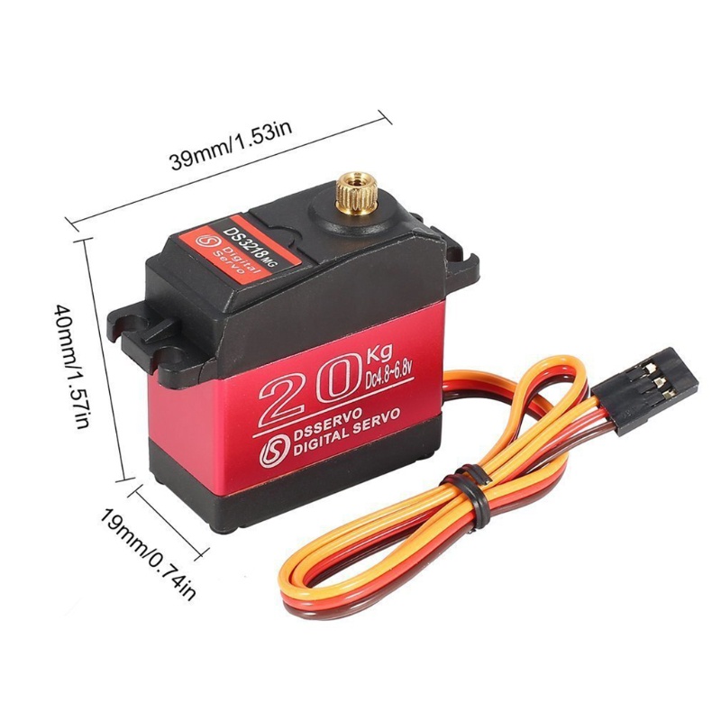 Động Cơ Servo Kỹ Thuật Số Không Lõi 20kg Hv 6 8V Bằng Đồng + Nhôm