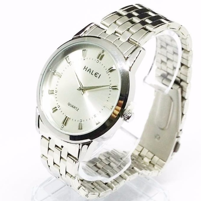 Đồng hồ nam nữ HALEI mặt bạc với khung thép cao cấp sang trọng đỉnh cao | BigBuy360 - bigbuy360.vn