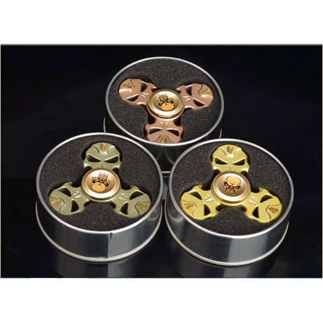 Đồ chơi con quay Spinner 3 cánh Đầu Lâu  - Spinner Quay siêu lâu