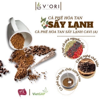 [Phù Hợp Gu Đậm Người Việt-Tiện Lợi] 100G Cà Phê Hòa Tan sấy Lạnh