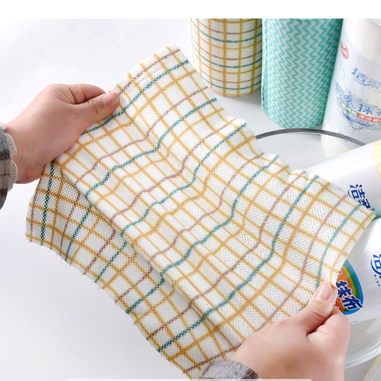 Cuộn khăn lau bếp kẻ caro /khăn vải trải bàn đa năng dùng để trang trí, lau chùi, tái sử dụng được