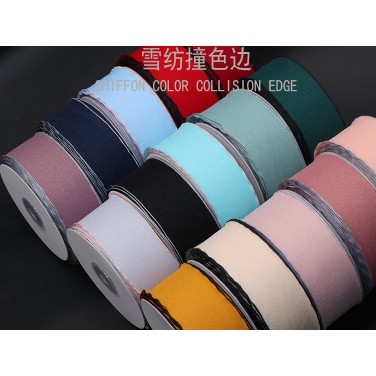 Ruy băng vải có viền kích cỡ 4cm làm phụ kiện handmade