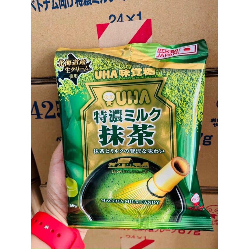 [NỘI ĐỊA NHẬT] KẸO TRÀ XANH MATCHA UHA NHẬT BẢN GÓI 72G