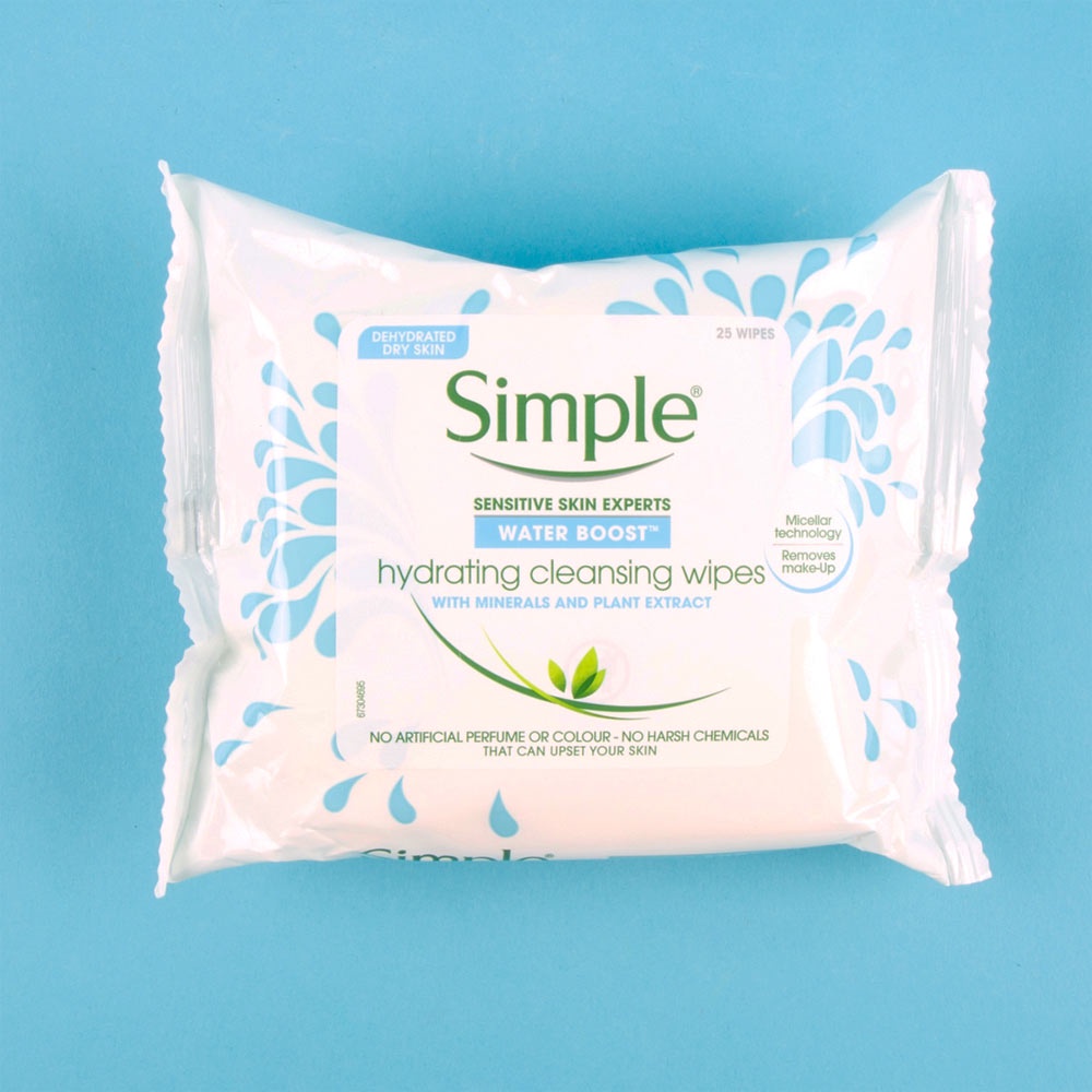 Khăn Giấy Tẩy Trang Simple Làm Sạch, Dưỡng Ẩm Da 25 Miếng