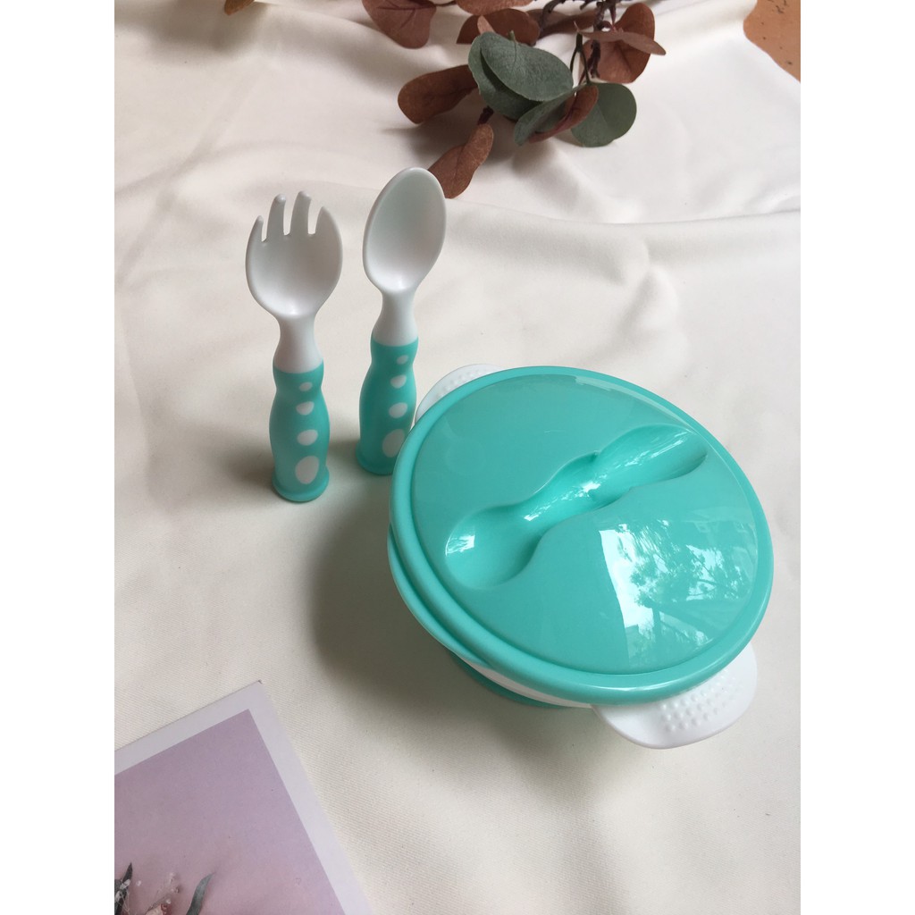 Bát Ăn Dặm Cho Bé Chống Đổ Kèm Thìa Và Dĩa DD210