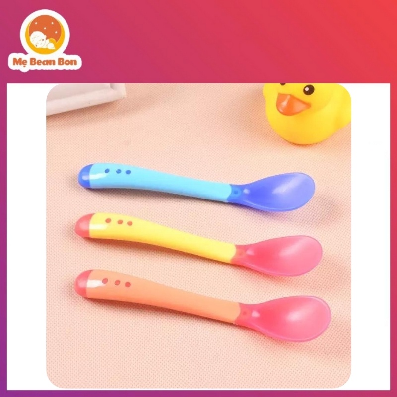 Thìa Báo Nóng Ăn Dặm Cho Bé Từ 6 Tháng Tuổi Trở Lên Chất Liệu Silicon Cao Cấp