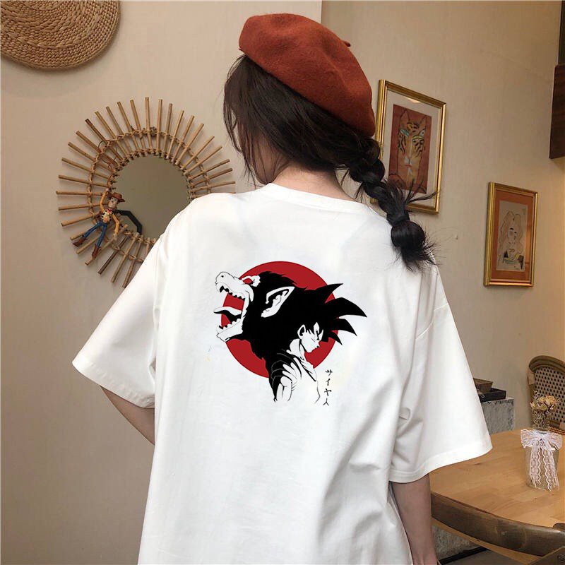 Áo thun tay lỡ form rộng Goku phong cách Nhật Bản vải dày mịn 2020T2411