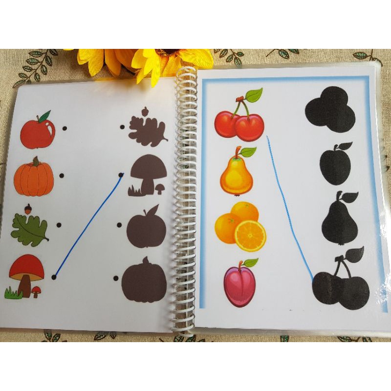 Học Liệu Nối Bóng montessori giúp bé nhanh tay nhanh mắt nhớ lâu làm bằng giấy in ảnh