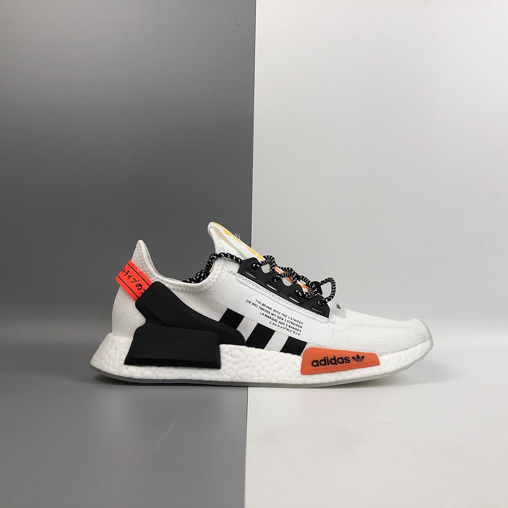 Ad NMD R1 V2 Năng Lượng Mặt Trời Trắng?Giày Thể Thao Chạy Bộ Màu Đen Đỏ Cá Tính