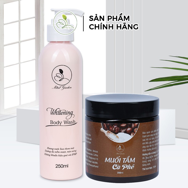 [NEW] Bộ Chăm Sóc Da Minigraden (Muối Tắm Cà Phê 200gam + Sữa Tắm Men Bia 250ML) PV1017