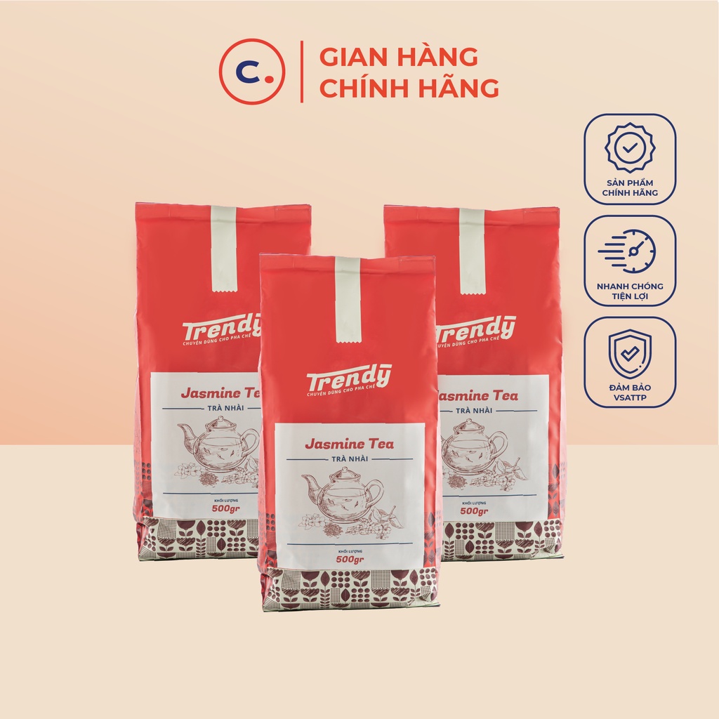 Trà Nhài Trendy 500gr - Trà pha chế Việt Nam nguyên chất - Nguyên liệu pha chế đồ uống chuẩn vị