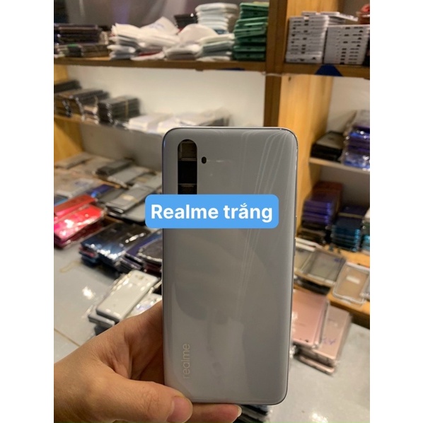 Bộ vỏ xiaomi realme 7 gồm lưng, sườn, phím bấm và kính camera