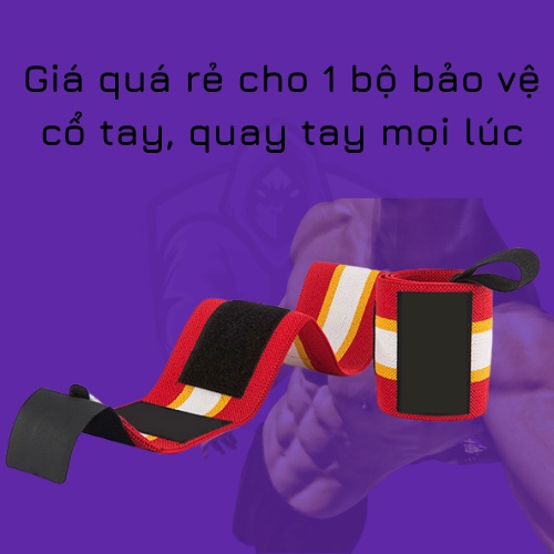 [GIÁ SIÊU RẺ] Bộ dây quấn cổ tay tập Gym giúp hạn chế trấn thương, an toàn trong tập luyện