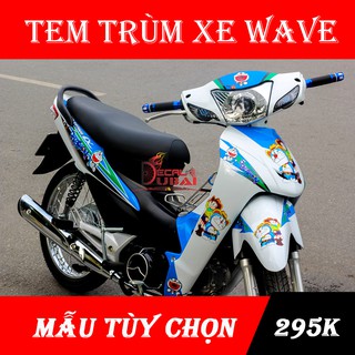 Tem Trùm Wave Doremon Trắng Xanh