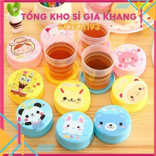 sp324 Ly Cốc Xếp Nhựa Ngộ Nghĩnh Siêu Gọn