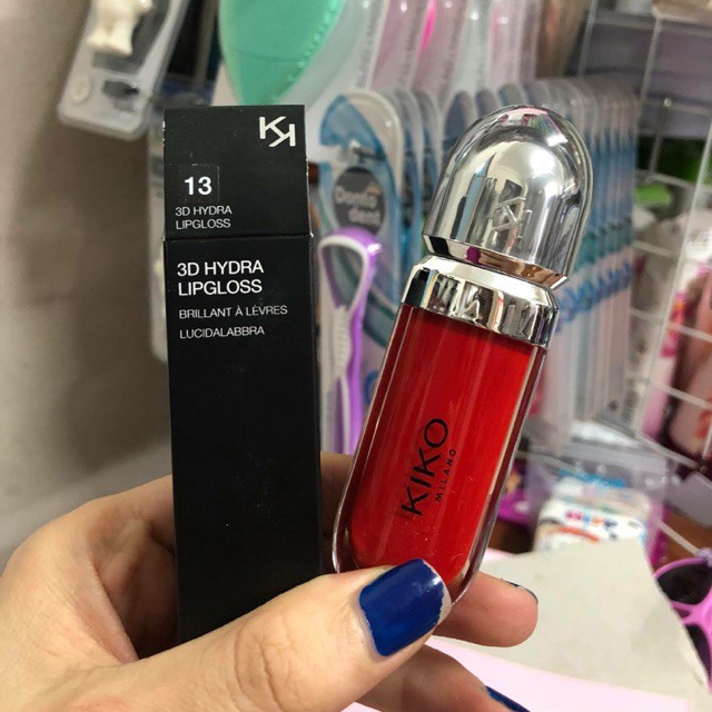 (Sỉ, Lẻ) Hàng Chuẩn ĐứcSON KIKO 3D HYDRA LIPGLOSS màu số 13 đỏ Cherry pha chút đỏ tươi cực đẹp